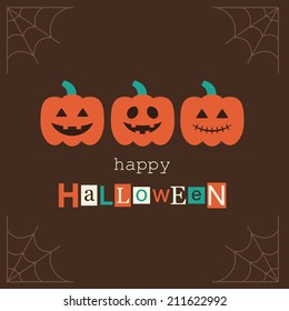 halloween card design. vector illustration