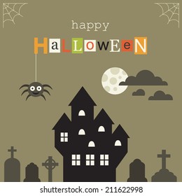 halloween card design. vector illustration