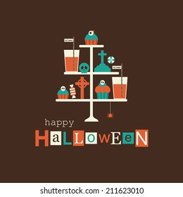 halloween card design. vector illustration