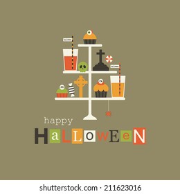 halloween card design. vector illustration