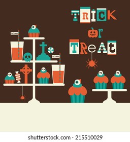 halloween card design. vector illustration