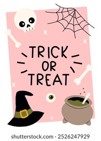 Halloween card design. Vector illustration template