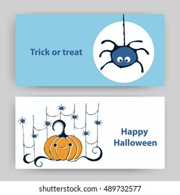 Halloween card, flyer, banners. Hand drawn. Vector eps 10.