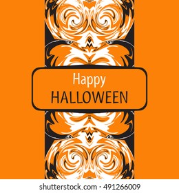 Halloween card. Happy Halloween. Vector illustration.