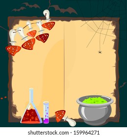 Halloween Card with magical attributes