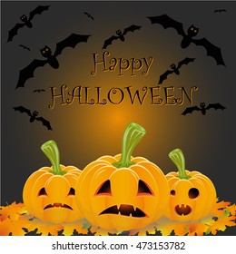 Halloween card with a picture of a pumpkin