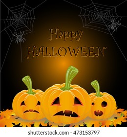 Halloween card with a picture of a pumpkin