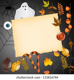 Halloween card with place for your text
