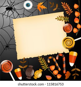 Halloween card with place for your text