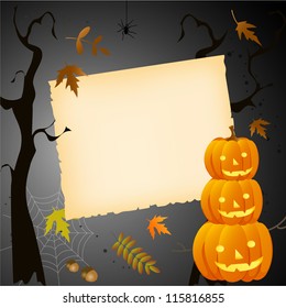 Halloween card with place for your text