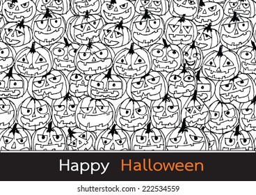 Halloween card with pumpkin