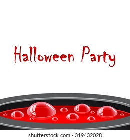 Halloween card with red potion