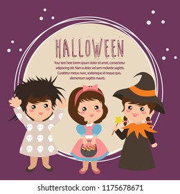 halloween card with sorceress costume