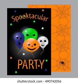 Halloween card. Spooktacular Party. Vector illustration.