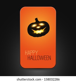 Halloween Card Template - Smiling Pumpkin
