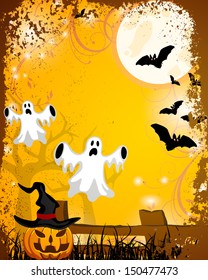 Halloween card - vector
