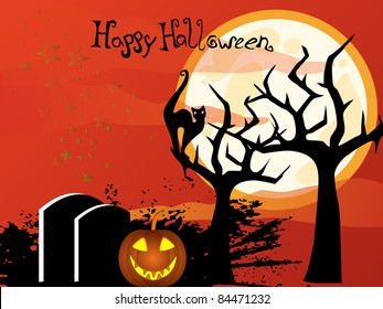halloween card - vector