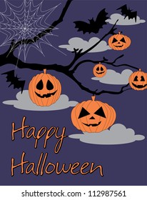 halloween card. vector illustration