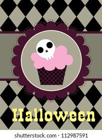 halloween card. vector illustration
