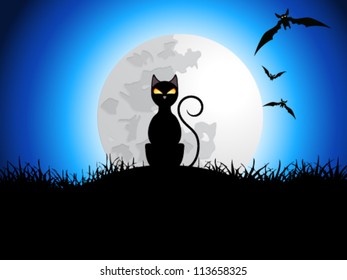 halloween card - vector illustration