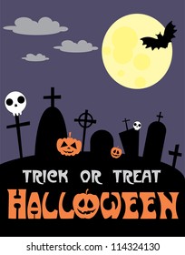 halloween card. vector illustration