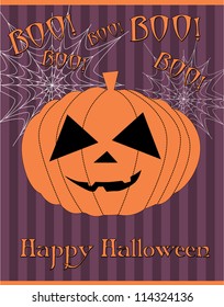 halloween card. vector illustration