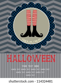 halloween card. vector illustration