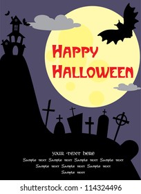 halloween card. vector illustration