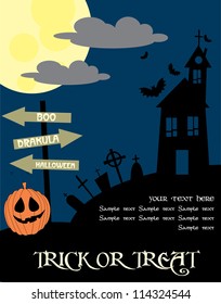 halloween card. vector illustration