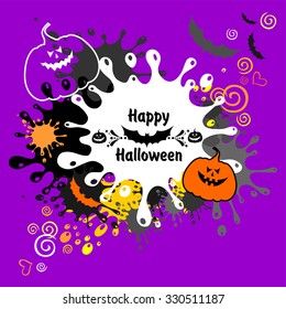Halloween card. Vector Illustration