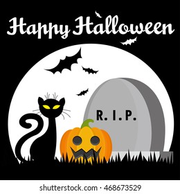 halloween card. vector illustration