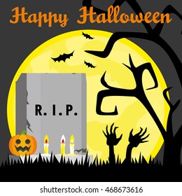 halloween card. vector illustration