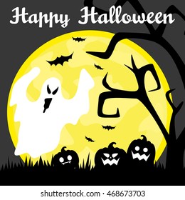 halloween card. vector illustration