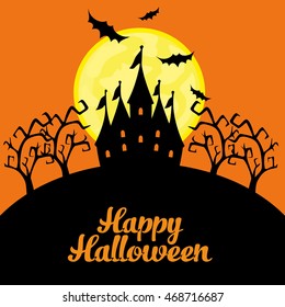 halloween card. vector illustration