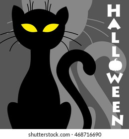 halloween card. vector illustration