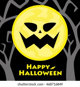 halloween card. vector illustration