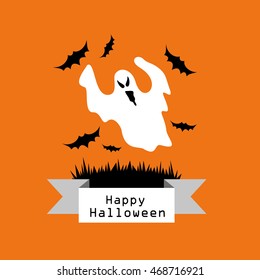 halloween card. vector illustration
