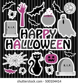 halloween card. vector illustration