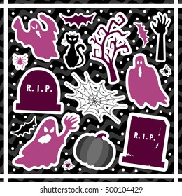 halloween card. vector illustration
