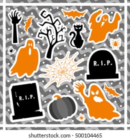 halloween card. vector illustration