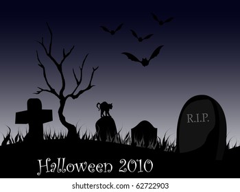 Halloween card. Vector illustration