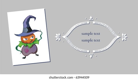 Halloween card. Vector illustration