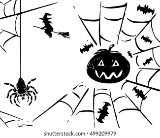 Halloween card vector illustrration