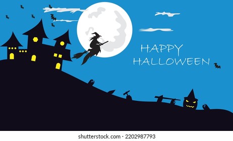 Halloween Card Wallpaper Background Vector Background Saint Trit Or Treat Jack O' Lantern Feast Day Invitation, Bat Haunted House