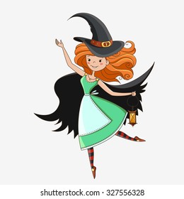 Halloween card/ Halloween Witch