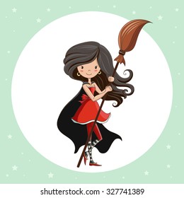 Halloween card/ Halloween Witch