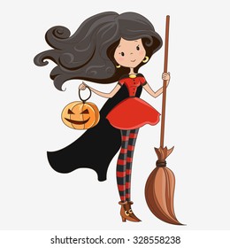 Halloween card/ Halloween Witch