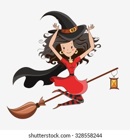 Halloween card/ Halloween Witch