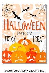 Halloween card.Invitation Card.Vector illustration.