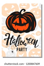 Halloween card.Invitation Card.Vector illustration.